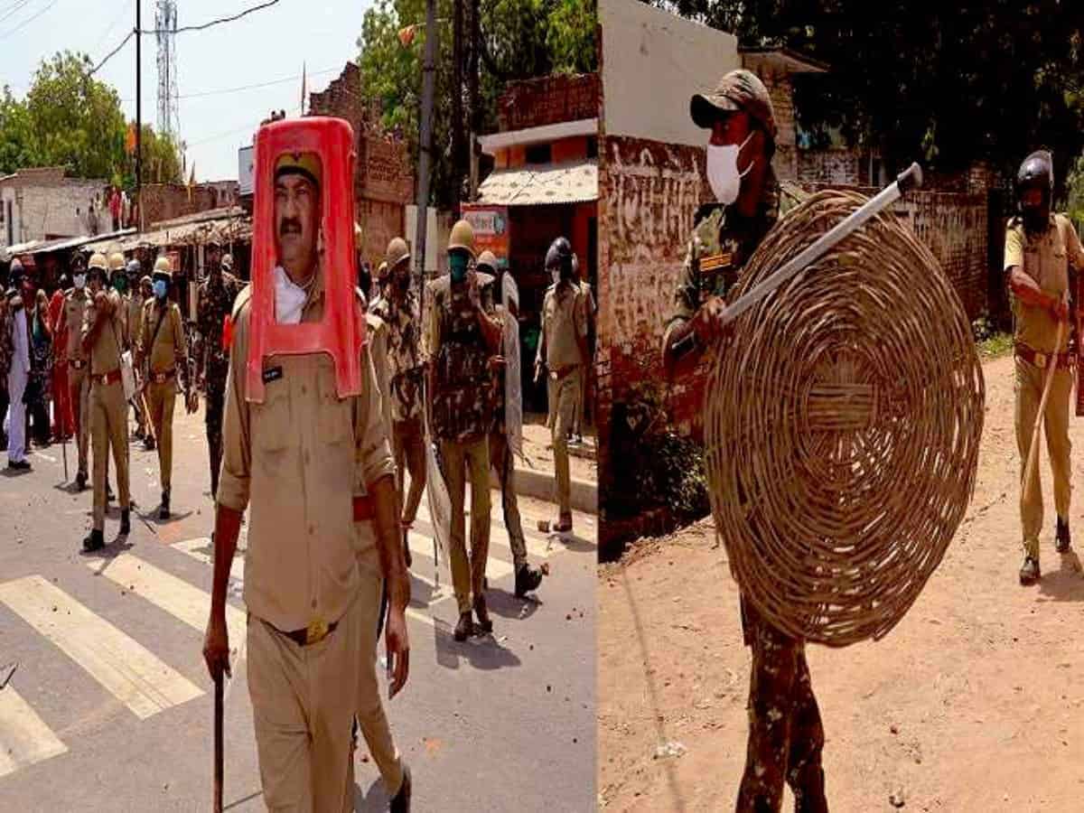 UP: DGP orders probe as cops use chair, basket as riot gear