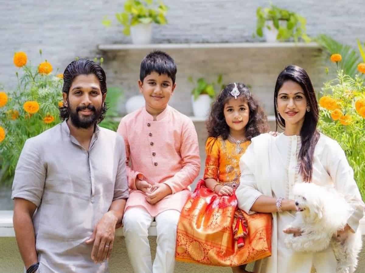 Allu Arjun, family enjoy a monsoon ride on Durgam Cheruvu bridge- Viral video