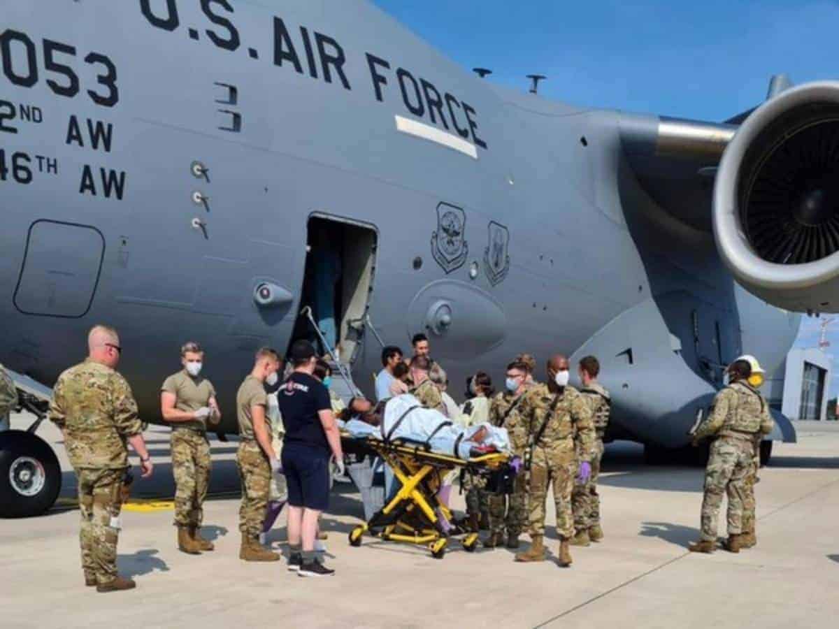 Afghan woman gives birth to baby onboard US evacuation flight