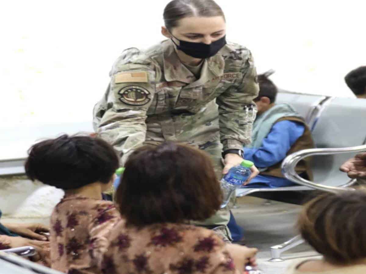 First group of evacuated Afghans arrives in Kuwait for transit