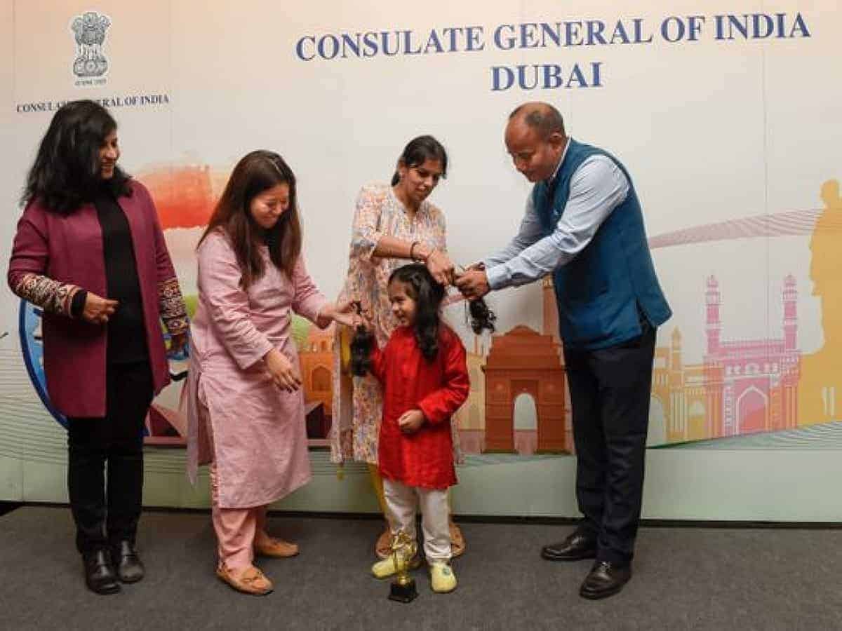 UAE: 3-year-old joined 20 Indian expats for hair donation drive