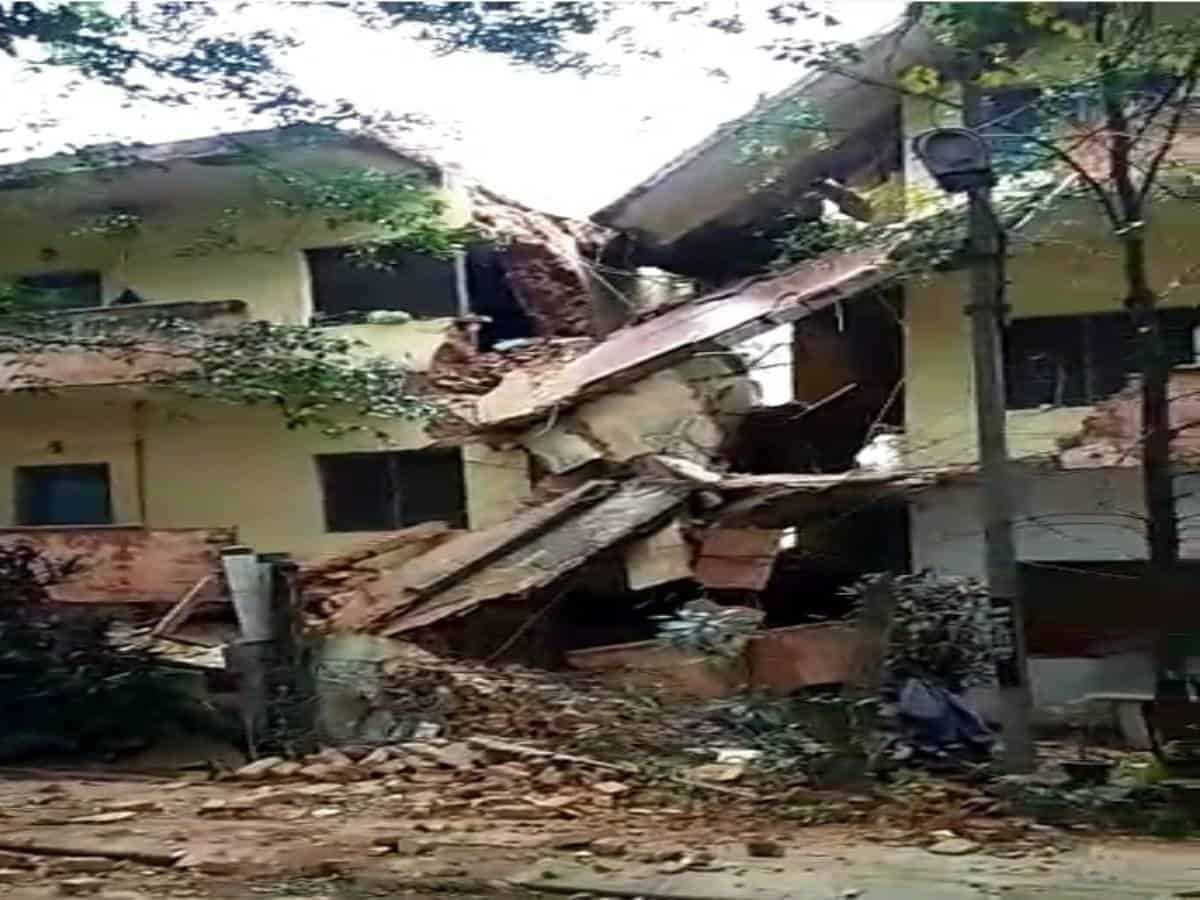 Another Bengaluru building collapses, 18 families have narrow escape