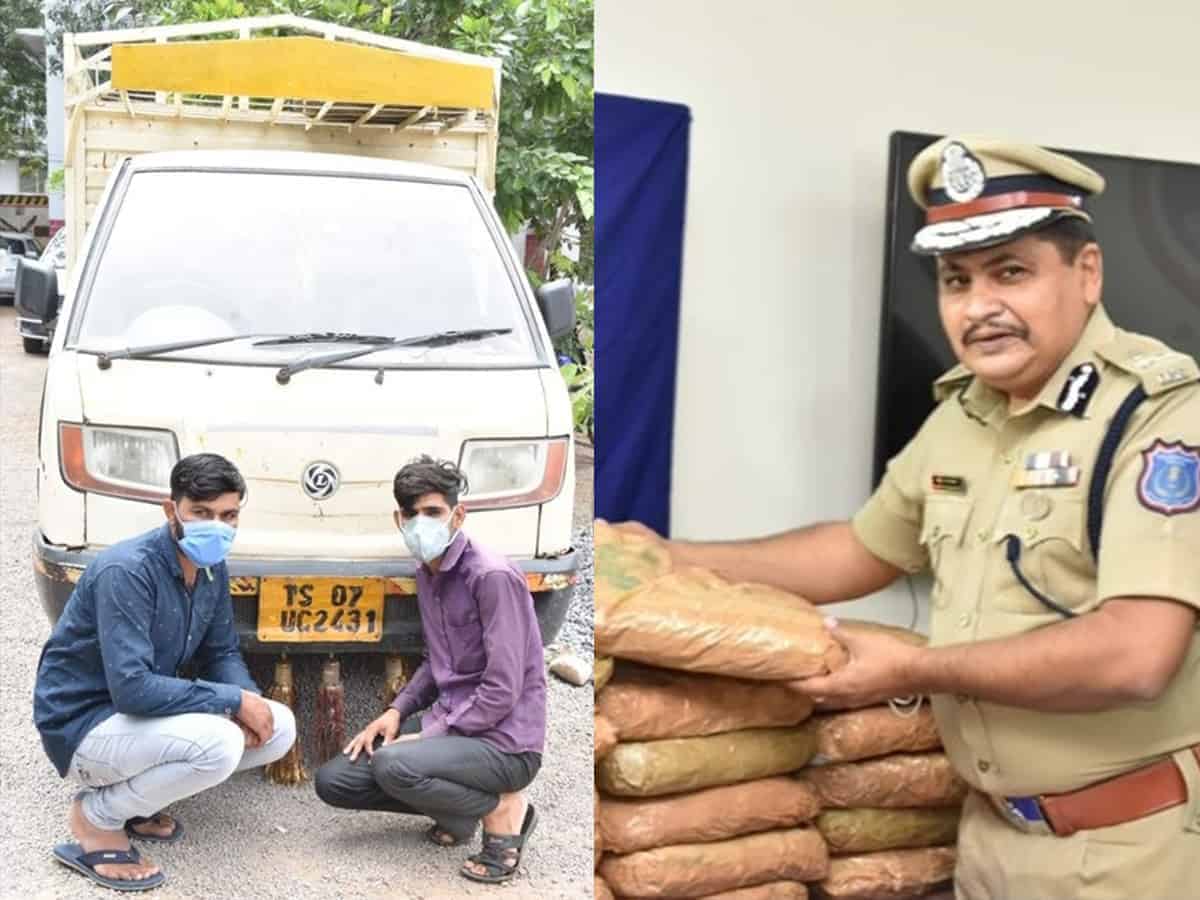 Police seize 110 kg ganja in Hyderabad