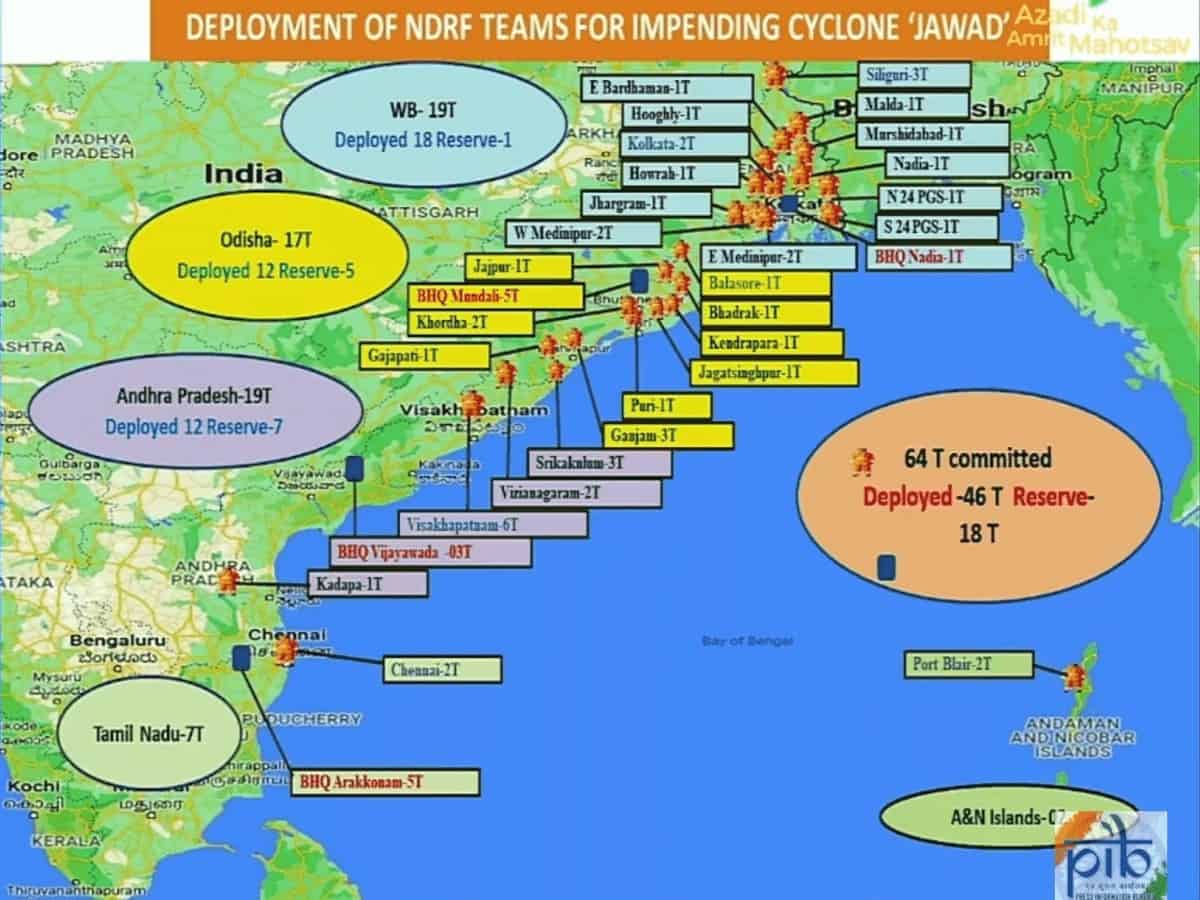Cyclone Jawad: Heavy rains lash coastal AP, Odisha and WB