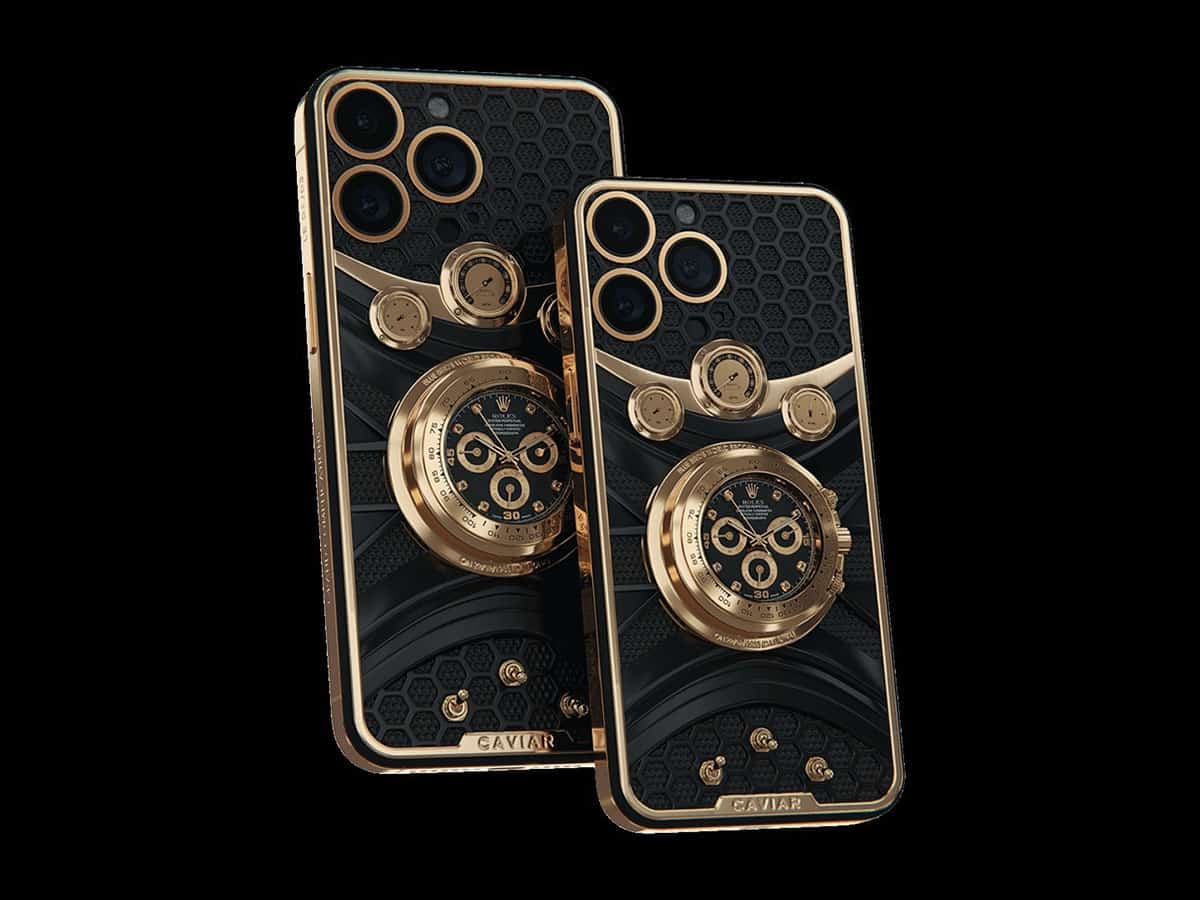 Caviar designs Rs 1.1 cr iPhone 14 Pro with Rolex Daytona watch on its back