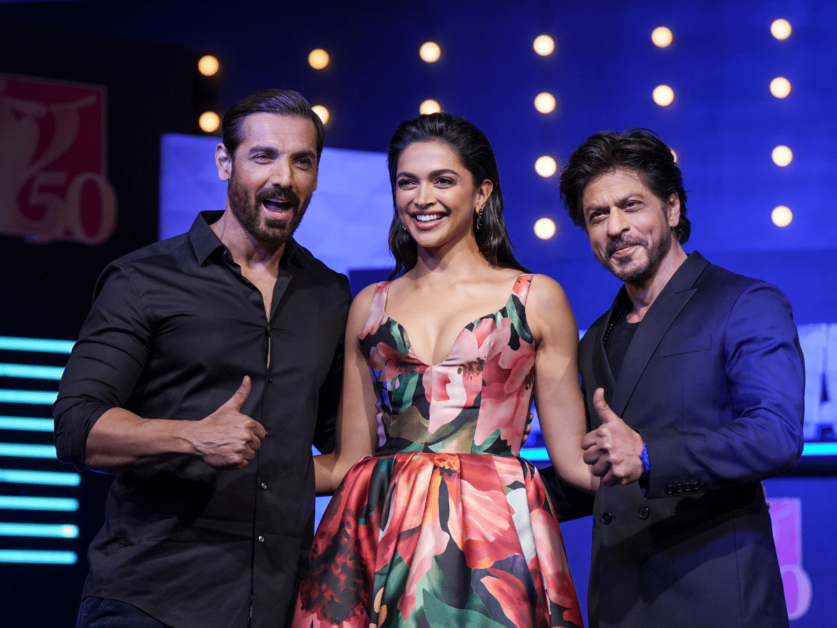 Shah Rukh Khan at PC of Pathaan