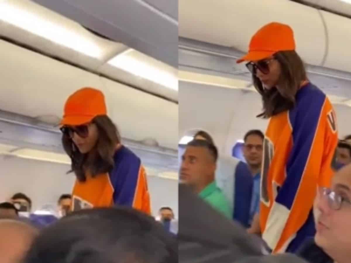 Video of Deepika Padukone flying in economy class goes viral